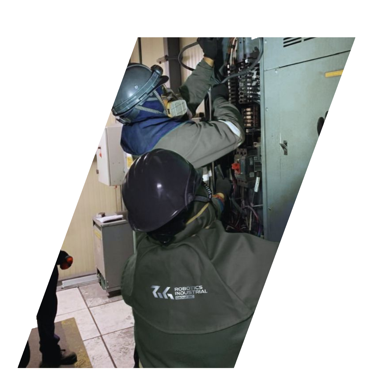 Professional engineer reviewing industrial automation plans