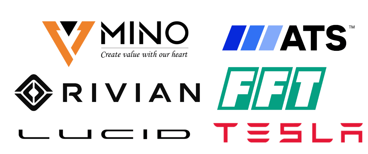 Logos of our trusted clients including major automotive and industrial companies